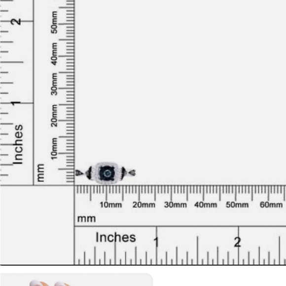 Blue & White Diamond Promise Ring - Picture 11 of 14